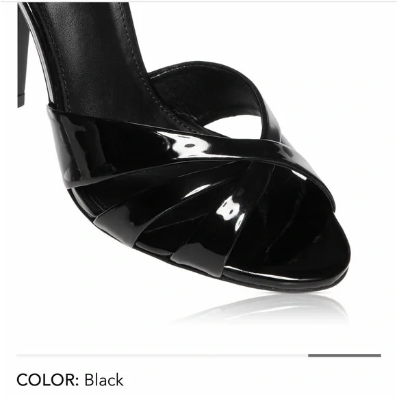 Aqua by Bloomingdale’s Ellah Glossy Black Heels size 7 - Picture 3 of 11